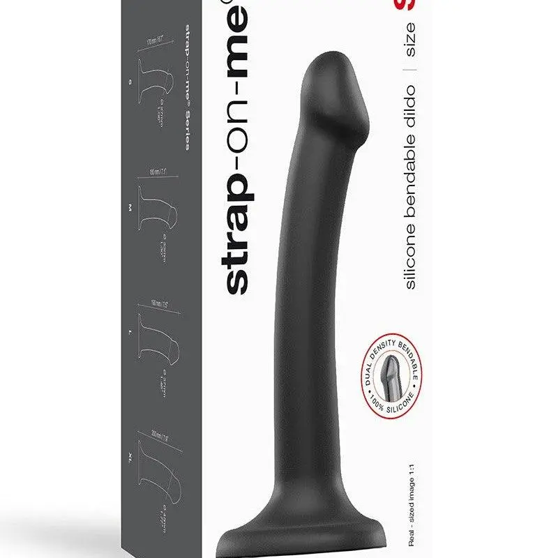 Strap-On-Me - Semi-Realistische Dildo Met Zuignap - Zwart 8 Strap-On-Me - Semi-Realistische Dildo Met Zuignap - Zwart - Afbeelding 8