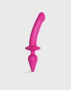 Strap-On-Me - Semi-Realistische Switch Plug-In 2-in-1 Dildo & Buttplug - Roze