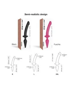 Strap-On-Me - Semi-Realistische Switch Plug-In 2-in-1 Dildo & Buttplug - Zwart 16 Strap-On-Me - Semi-Realistische Switch Plug-In 2-in-1 Dildo & Buttplug - Zwart -Sex Toys winkel Strap On Me Semi Realistische Switch Plug In 2 in 1 Dildo Buttplug zwart 7
