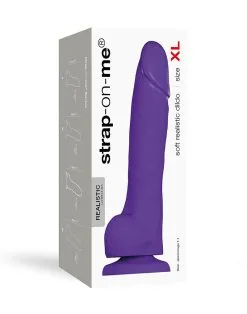 Strap-On-Me - Soft Realistic Dildo Met Zuignap - Paars -Sex Toys winkel Strap On Me Soft Realistic Dildo met zuignap paars 3