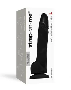 Strap-On-Me - Soft Realistic Dildo Met Zuignap - Zwart -Sex Toys winkel Strap On Me Soft Realistic Dildo met zuignap zwart 3