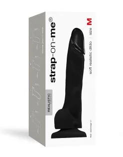 Strap-On-Me - Soft Realistic Dildo Met Zuignap - Zwart -Sex Toys winkel Strap On Me Soft Realistic Dildo met zuignap zwart 4