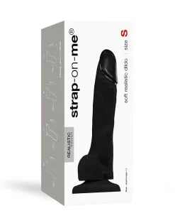Strap-On-Me - Soft Realistic Dildo Met Zuignap - Zwart -Sex Toys winkel Strap On Me Soft Realistic Dildo met zuignap zwart 5