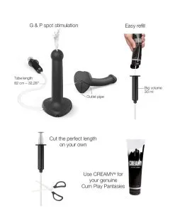 Strap-On-Me - Squirting Cum Dildo - Spuitende Dildo - Maat S - Zwart -Sex Toys winkel Strap On Me Squirting Cum Dildo Spuitende Dildo Maat S Zwart 6