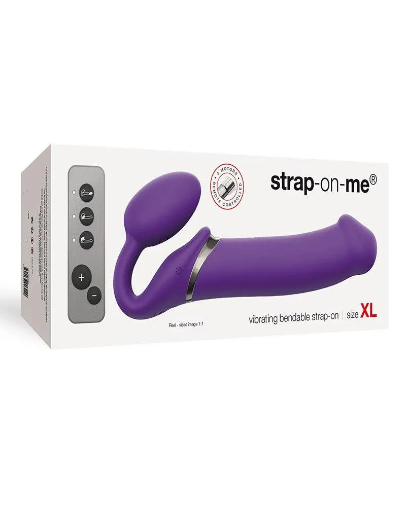 Strap-On-Me - Vibrerende Strapless Strapon - Voorbinddildo Met 3 Motoren - Paars 2 Strap-On-Me - Vibrerende Strapless Strapon - Voorbinddildo Met 3 Motoren - Paars - Afbeelding 2