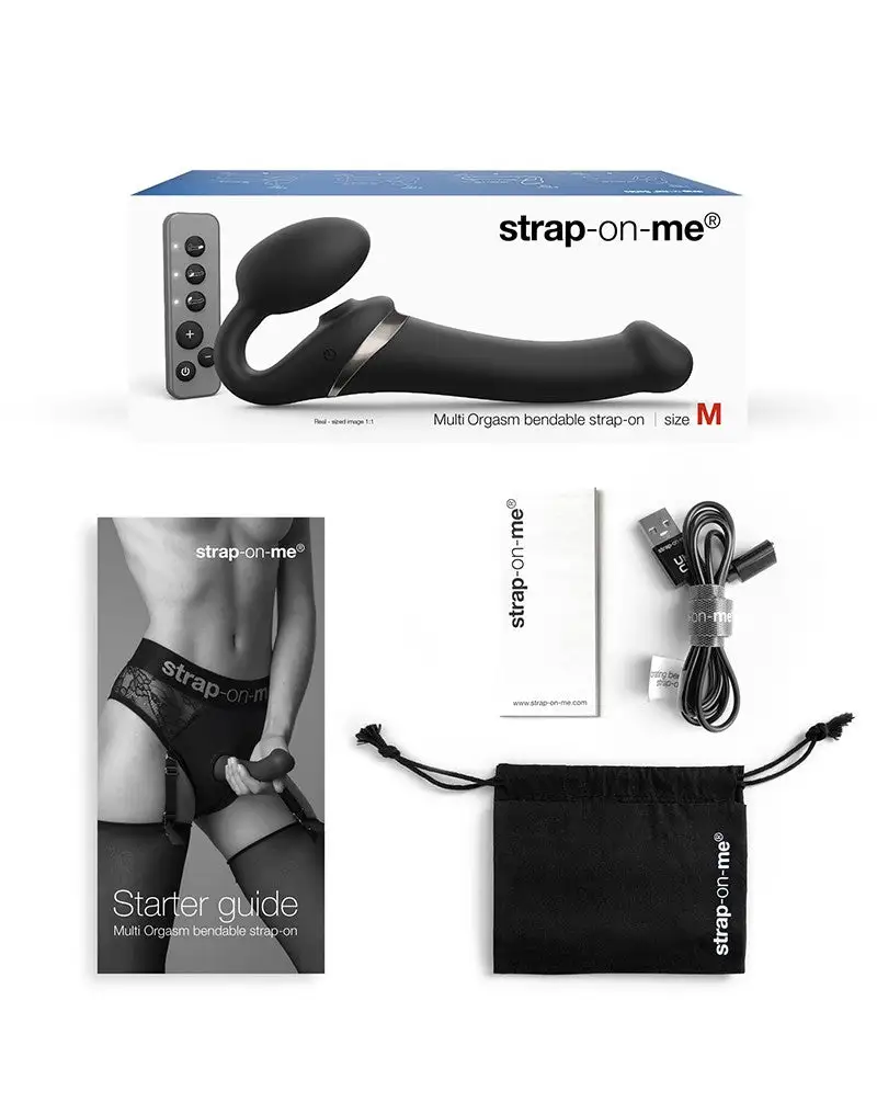 Strap-On-Me - Vibrerende Strapless Voorbinddildo Met Luchtdruk Stimulatie - Zwart 3 Strap-On-Me - Vibrerende Strapless Voorbinddildo Met Luchtdruk Stimulatie - Zwart - Afbeelding 3