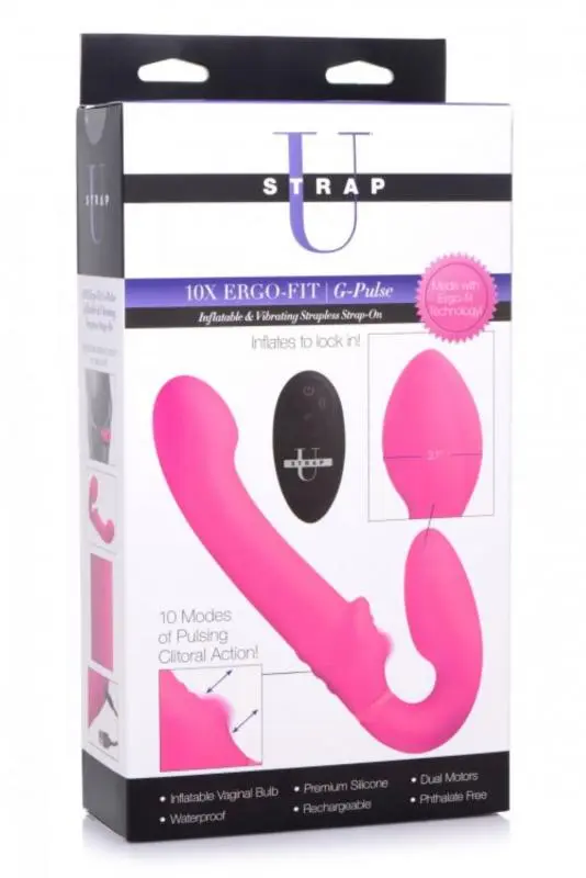 EDC Strap-U - G-Pulse Vibrerende Strapless Dildo Met Afstandsbediening- Roze 8 EDC Strap-U - G-Pulse Vibrerende Strapless Dildo Met Afstandsbediening- Roze - Afbeelding 8
