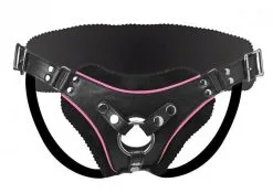 Strap U Strap-U - Pegging/Strap-on Harnas Verstelbaar & Laag Op De Heupen FLAMINGO - Zwart/Roze