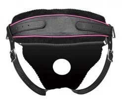 Strap U Strap-U - Pegging/Strap-on Harnas Verstelbaar & Laag Op De Heupen FLAMINGO - Zwart/Roze -Sex Toys winkel Strap U PeggingStrap on Harnas Verstelbaar Laag op de Heupen FLAMINGO zwartroze 5