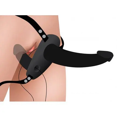 EDC Strap U - Power Pegger Dubbele Strap-On Vibrator - Zwart 5 EDC Strap U - Power Pegger Dubbele Strap-On Vibrator - Zwart - Afbeelding 5