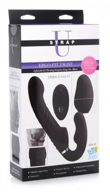 EDC Strap U - Swirl Vibrerende Strapless Strap-On - Black 6 EDC Strap U - Swirl Vibrerende Strapless Strap-On - Black - Afbeelding 6