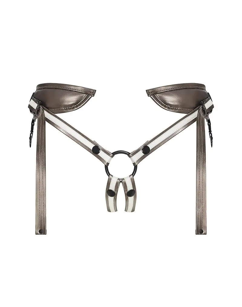Strap-On-Me - Pegging Harnas PVC Leatherette Desirous - Bronskleurig 2 Strap-On-Me - Pegging Harnas PVC Leatherette Desirous - Bronskleurig - Afbeelding 2