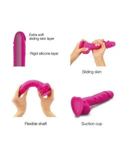 Strap-On-Me - Sliding Skin Realistische Dildo - Roze -Sex Toys winkel Strap on Me Sliding Skin Realistische Dildo roze 6