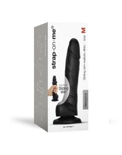 Strap-On-Me - Sliding Skin Realistische Dildo - Zwart -Sex Toys winkel Strap on Me Sliding Skin Realistische Dildo zwart 10