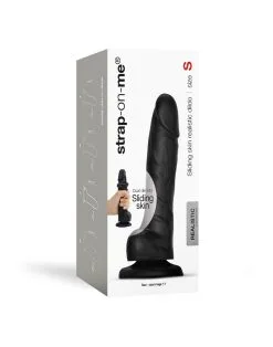 Strap-On-Me - Sliding Skin Realistische Dildo - Zwart -Sex Toys winkel Strap on Me Sliding Skin Realistische Dildo zwart 11