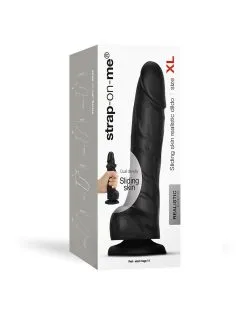 Strap-On-Me - Sliding Skin Realistische Dildo - Zwart -Sex Toys winkel Strap on Me Sliding Skin Realistische Dildo zwart 8