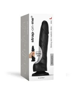 Strap-On-Me - Sliding Skin Realistische Dildo - Zwart -Sex Toys winkel Strap on Me Sliding Skin Realistische Dildo zwart 9