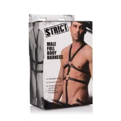 EDC Strict Body Harnas Heren Met Cockring En Ballstretcher - Zwart -Sex Toys winkel Strict Body Harnas Heren met Cockring en Ballstretcher zwart 4