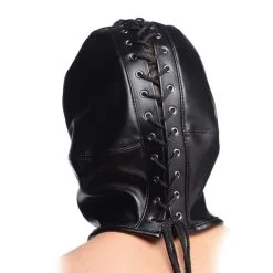Strict - Bondage Hood Met Rits Aan Voorkant - Zwart -Sex Toys winkel Strict Bondage Hood met Rits aan Voorkant zwart 4