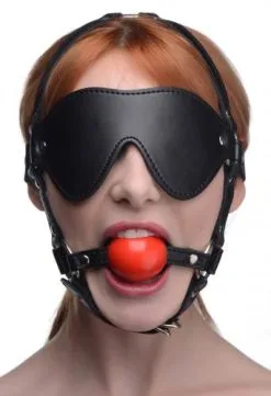 EDC Strict Kinky Verstelbaar Harnas Met Blinddoek En Ballgag
