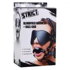 Strict - Kunstleren Masker Met Ball Gag -Sex Toys winkel Strict Kunstleren Masker Met Ball Gag 3