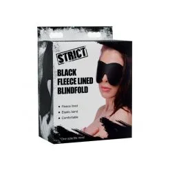 Strict - Oogmasker Met Fleece - Zwart -Sex Toys winkel Strict Oogmasker Met Fleece Zwart 3