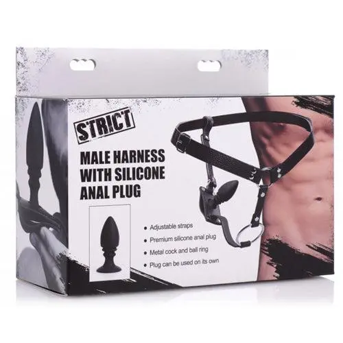 EDC Strict Taille Riemen Harnas Met Cockring En Buttplug - Zwart 6 EDC Strict Taille Riemen Harnas Met Cockring En Buttplug - Zwart - Afbeelding 6