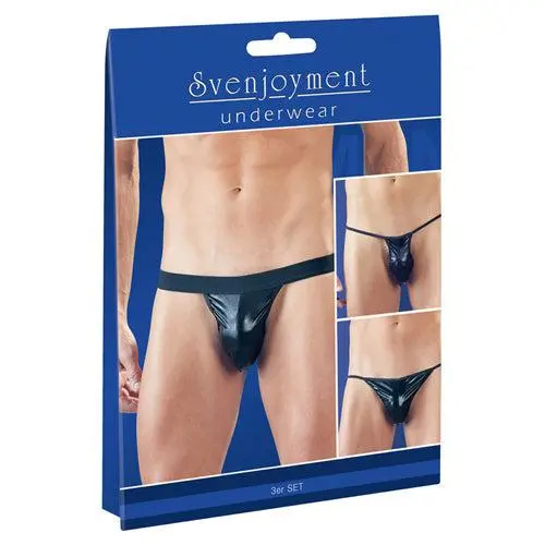 Svenjoyment 3-Delige Wetlook String Set 3 Svenjoyment 3-Delige Wetlook String Set - Afbeelding 3