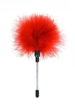 Sweet Caress - Rode Streelzweep Met Veertjes