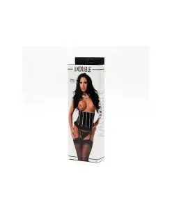 Amorable By Rimba Taille Corset Met 11 Baleinen, G-string En Kousen -Sex Toys winkel Taille Corset met 11 baleinen G string en kousen 3