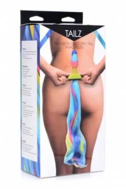 Tailz Rainbow Unicorn Buttplug Met Staart -Sex Toys winkel Tailz Rainbow Unicorn Buttplug met Staart 4