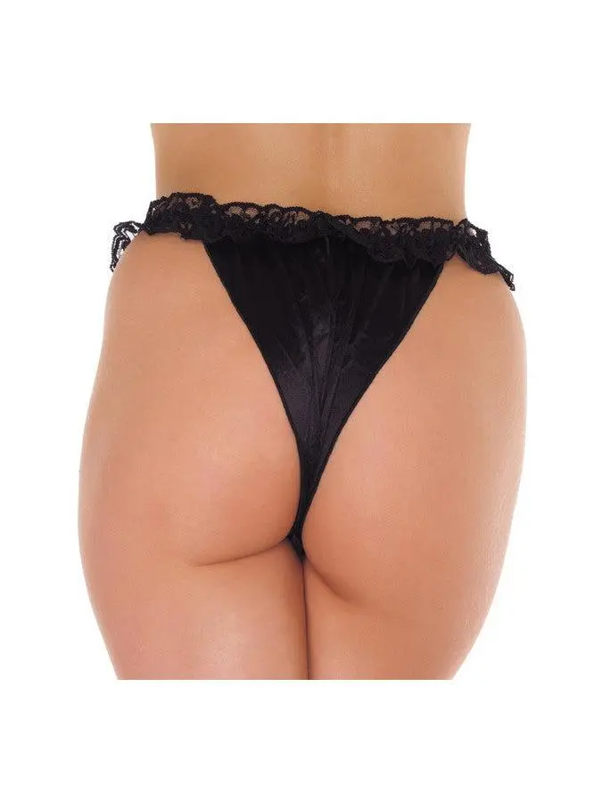 Amorable By Rimba Tanga Slipje Met Open Kruis En Ruches - Zwart 2 Amorable By Rimba Tanga Slipje Met Open Kruis En Ruches - Zwart - Afbeelding 2