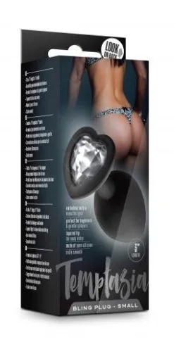 Temptasia Bling Anaalplug - Small - Zwart -Sex Toys winkel Temptasia Bling Anaalplug Small Zwart 5
