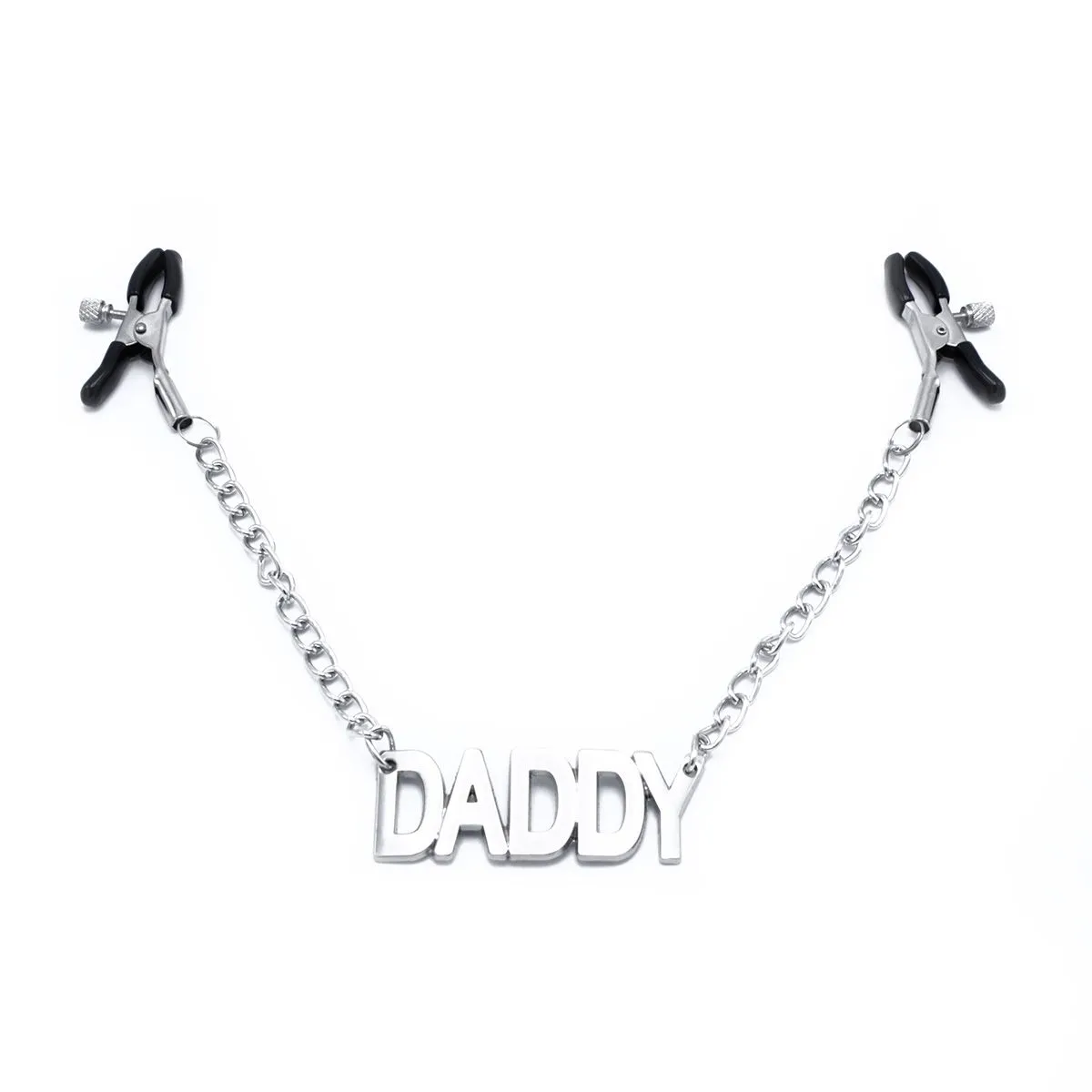Kiotos Tepelklemmen Met Ketting En Tekst DADDY 1 Kiotos Tepelklemmen Met Ketting En Tekst DADDY