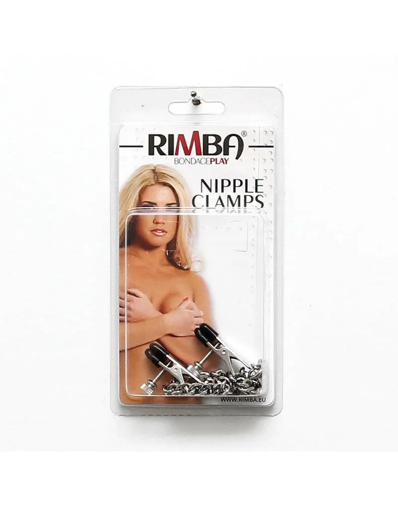 Rimba Bondage Play Tepelklemmen Met Schroef Verstelbaar En Ketting 2 Rimba Bondage Play Tepelklemmen Met Schroef Verstelbaar En Ketting - Afbeelding 2