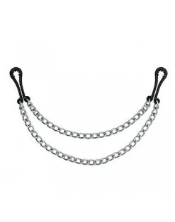 Rimba Bondage Play Tepelklemmen Plastic Getand Met Dubbele Ketting -Sex Toys winkel Tepelklemmen plastic getand met dubbele ketting 4