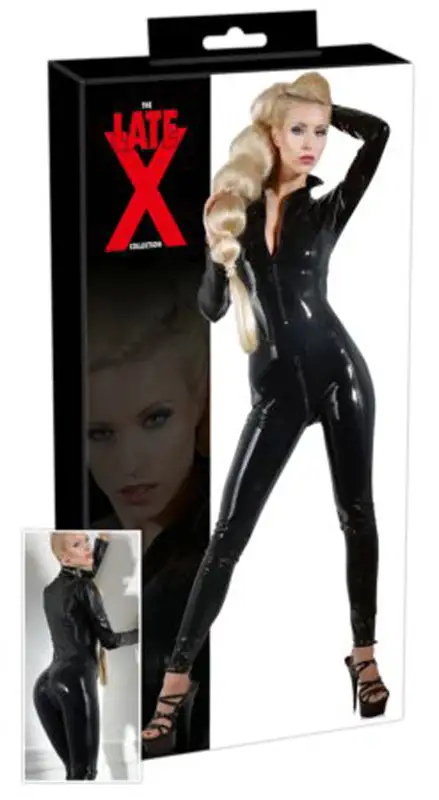 The Latex Collection - Latex Catsuit Met Ritsen - Zwart 6 The Latex Collection - Latex Catsuit Met Ritsen - Zwart - Afbeelding 6
