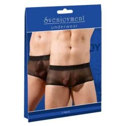 Cottelli Collection Transparante Boxershort Heren - Zwart (twee Stuks) -Sex Toys winkel Transparante boxershort heren zwart twee stuks 5
