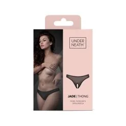 Underneath -Jade Transparante String Met Open Kruisje En Parelstring Door Het Kruis -Sex Toys winkel Underneath Jade Transparante String Met Open Kruisje en Parelstring door het kruis 5