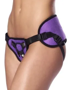 Rimba Bondage Play Verstelbaar Strap-on Harnas - Paars/Zwart -Sex Toys winkel Verstelbaar strap on harnas paarszwart 3