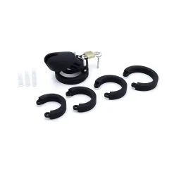 Kiotos Verstelbare Kuisheidskooi Van Siliconen - Zwart