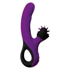 Lang Loys Vibrator Met Draaiend Clitoris Wieltje - Paars