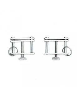 Rimba Bondage Play Vierkante Tepelklemmen Met Aandraaischroeven