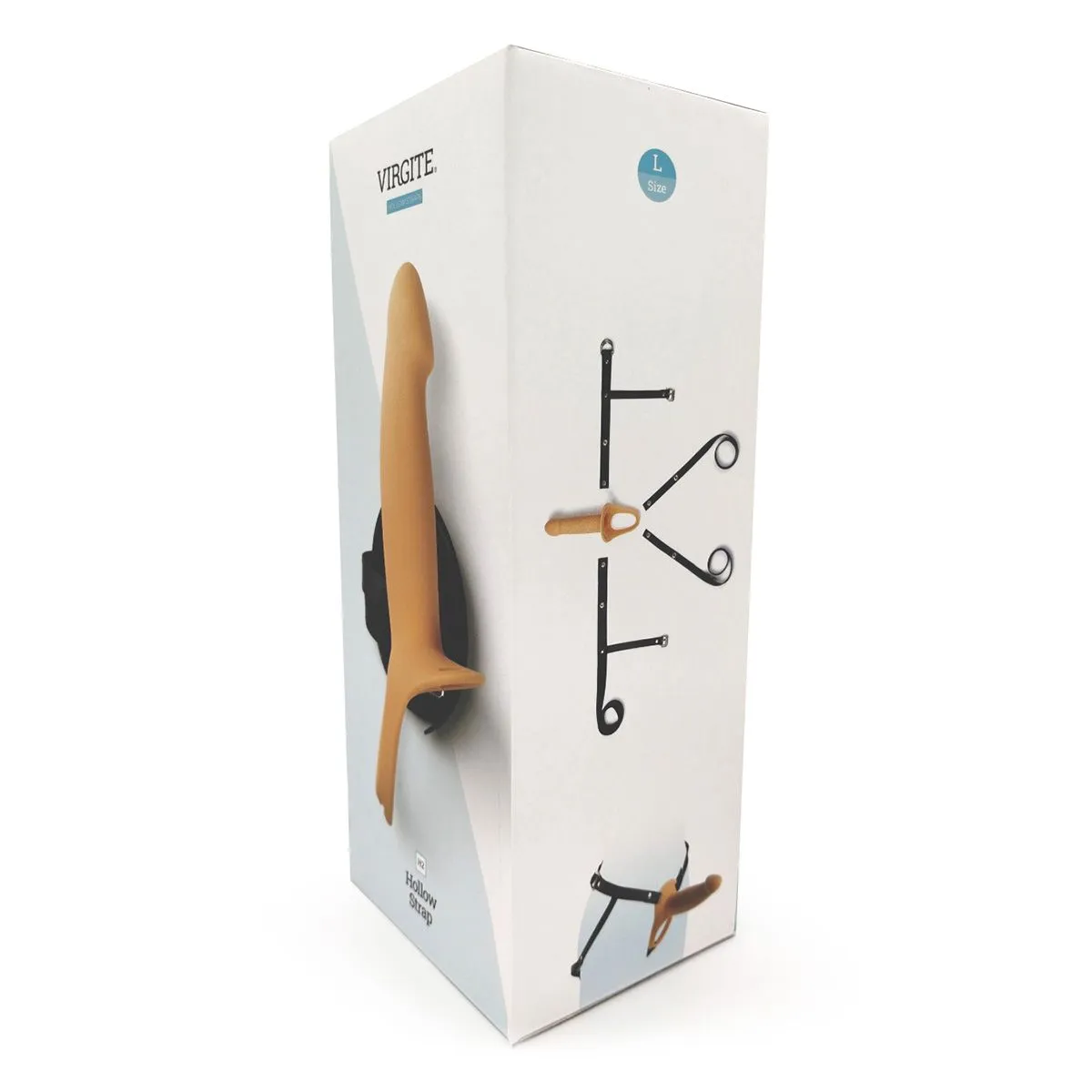 Virgite - Holle Strap-on - Lichte Huidskleur 6 Virgite - Holle Strap-on - Lichte Huidskleur - Afbeelding 6