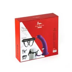 Virgite - Strap-on Harnas Met Paarse Dildo - Maat M -Sex Toys winkel Virgite Strap on Harnas met paarse dildo maat M 9