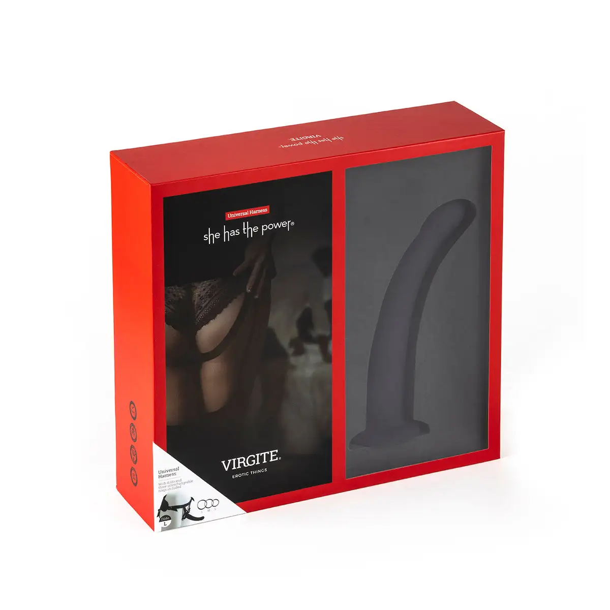 Virgite - Strap-on Harnas Met Zwarte Dildo - Maat L 7 Virgite - Strap-on Harnas Met Zwarte Dildo - Maat L - Afbeelding 7