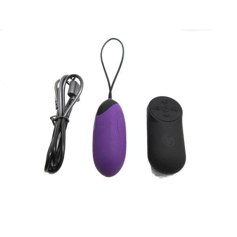 Virgite - Vibrerend Eitje Oplaadbaar Met Draadloze Afstandsbediening G3 - Paars 2 Virgite - Vibrerend Eitje Oplaadbaar Met Draadloze Afstandsbediening G3 - Paars - Afbeelding 2