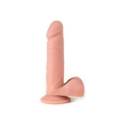 Virgite - Vibrerende Dildo Met Balzak En Afstandsbediening 19 X 4.2 Cm - Lichte Huidskleur
