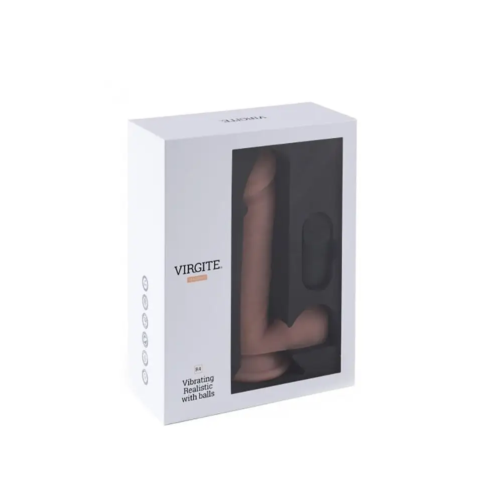 Virgite - Vibrerende Dildo Met Balzak En Afstandsbediening 19 X 4.2 Cm - Lichte Huidskleur 5 Virgite - Vibrerende Dildo Met Balzak En Afstandsbediening 19 X 4.2 Cm - Lichte Huidskleur - Afbeelding 5