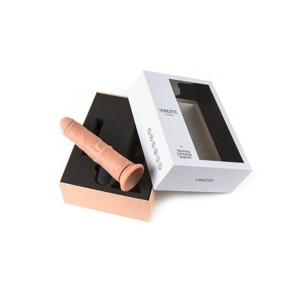 Virgite - Roterende Vibrerende Dildo Van 19 Cm Met Afstandsbediening - Lichte Huidskleur 5 Virgite - Roterende Vibrerende Dildo Van 19 Cm Met Afstandsbediening - Lichte Huidskleur - Afbeelding 5